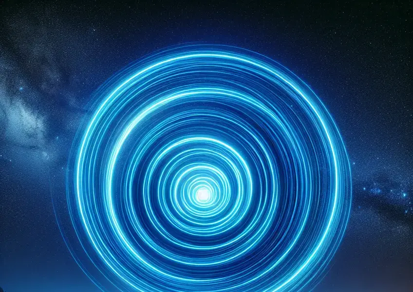 Luz azul em formato espiral aparece no céu da Europa; veja explicação científica - Imagem Destacada
